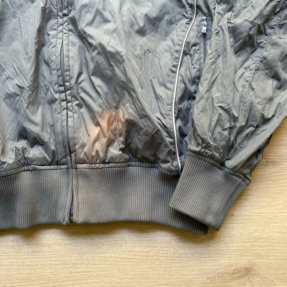 Vintage Triple 5 Soul Large Gray Full Zip Nylon Track Jacket Hip Hop Y2K - READ - Picture 7 of 7